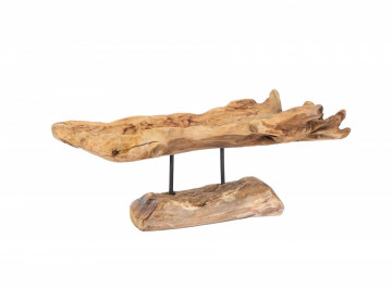 Decoratiune din lemn Fornax, natural - Img 1