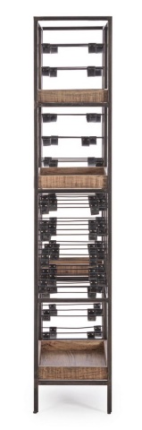 Dulap bar din oțel și lemn de salcâm, 86 x 35 x 180 cm - Img 5