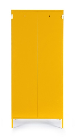 Dulap Cambridge, cu 2 uși, din oțel, vopsit electrostatic, galben, 80x50x185 cm - Img 4
