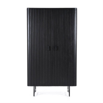 Dulap din lemn de mango Remi 104 cm negru