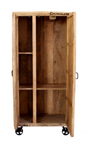 Dulap din lemn masiv Rustic 90x190 cm - Img 3