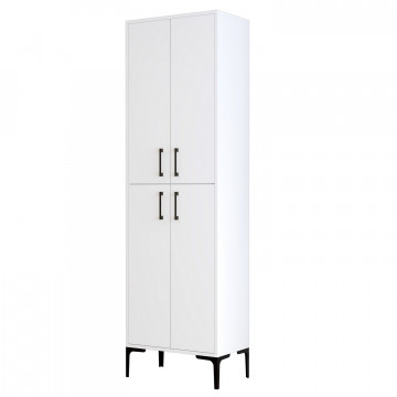 Dulap inalt din pal melaminat Berlin alb 200x60x35 cm