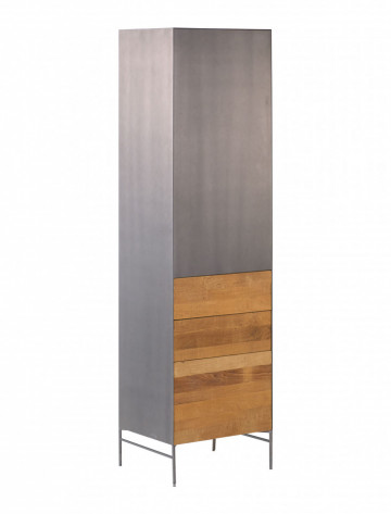 Dulap inalt din tec o usa pe stanga si 3 sertare 55x202 cm
