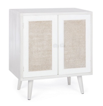 Dulapior Montiel din MDF, cu 2 uși și fronturi din țesătură, 60x34.5x67 cm