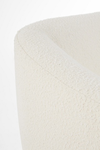 Fotoliu Claudine, bouclé, Alb, 78 x 74 x 73 cm - Img 6