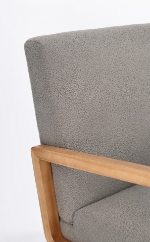 Fotoliu Veriana, textil, gri închis, 64.5 x 72 x 82 cm - Img 6