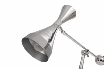 Lampa de birou din metal Cosima, argintie, un bec - Img 3