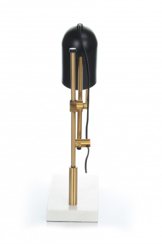 Lampa decorativa din metal/marmura Spiro neagra / aurie, un bec - Img 4