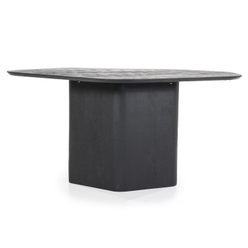 Masa cu forma neregulata din lemn de mango Beau 150x124x76 cm neagra