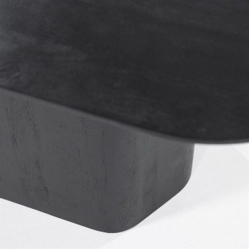 Masa cu forma neregulata din lemn de mango Beau 150x124x76 cm neagra - Img 2