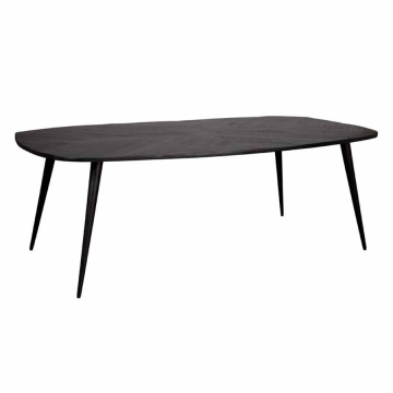 Masa de dining dreptunghiulara Giovanni din lemn de mango neagra 200 cm
