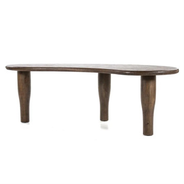Masa de sufragerie cu 3 picioare din lemn de mango negru Harmony 240x115 cm - Img 4