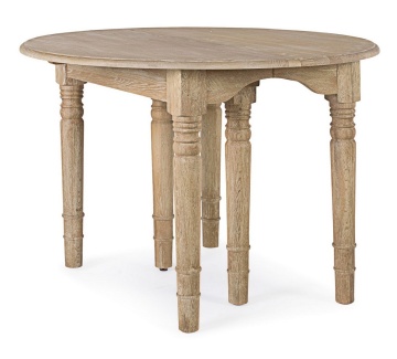 Masă extensibilă Bedford, din lemn masiv de stejar, finisaj ceruit antichizat, 10 locuri, 110-272x110 cm - Img 4