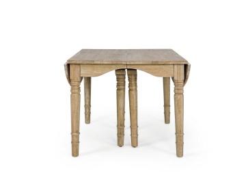 Masă extensibilă Bedford, din lemn masiv de stejar, finisaj ceruit antichizat, 12 locuri, 92-382x120 cm - Img 10