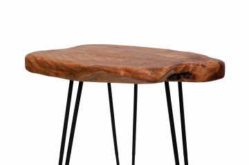 Masuta de cafea cu forma neregulata din lemn de cedru 45x40x52 cm - Img 3