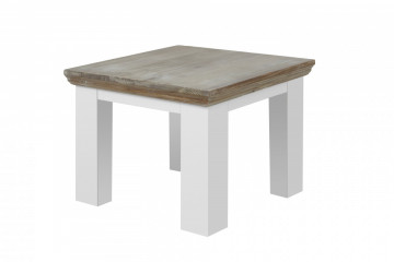 Masuta de cafea patrata din lemn 60x60x45 cm gri/alb