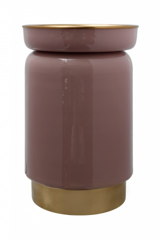 Masuta de cafea rotunda din fier 31,5x31,5x46,5 cm bej