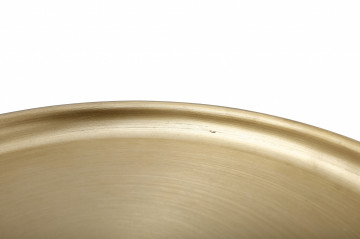 Masuta de cafea rotunda din fier 31,5x31,5x46,5 cm bej - Img 3
