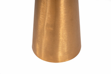 Masuta de cafea rotunda din metal Morrison 51x51x50 gri/auriu - Img 4