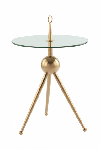 Măsuță de cafea rotunda din sticla 70 cm Gold Rose