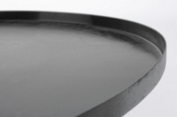 Măsuță de cafea rotundă Kalpita, diametru 80 cm, din oțel cu finisaj nichel negru - Img 4
