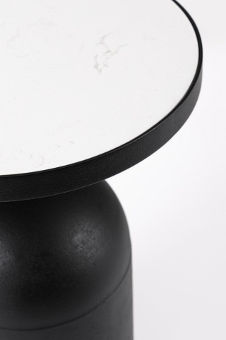 Măsuță de cafea rotundă Rondel, cu blat din marmură și structură metalică, diametru 41 cm, înălțime 62.5 cm - Img 2
