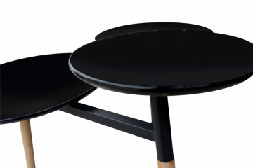 Masuta de cafea triplet Butler 86,5x71x49,5 cm neagra - Img 6