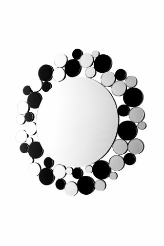 Oglinda rotunda Bubble Argintiu / Negru - Img 2