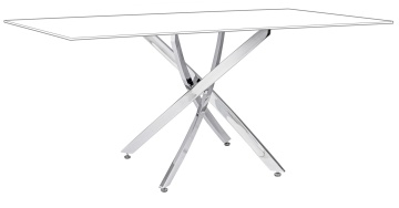 Picioare cromate din oțel masă dining Modern, 160x90 cm