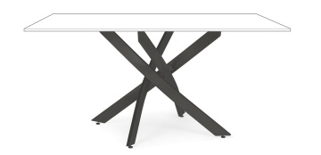 Picioare din oțel vopsit negru masă dining Modern, 160x90 cm - Img 3