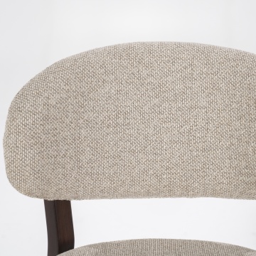 Scaun de bar Mikky din Tesatura taupe si lemn de stejar maro - Img 13