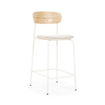 Scaun de bar Skoladin lemn de frasin bej 95 cm - Img 11