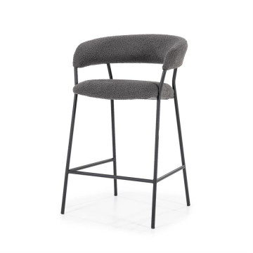 Scaun de bar tapitat Luka antracit
