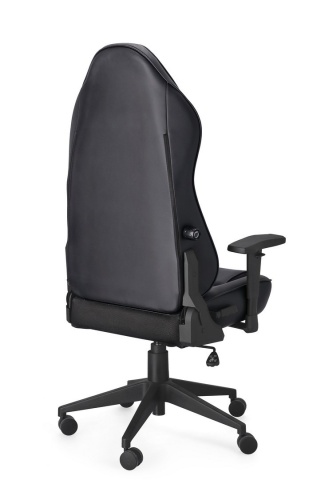 Scaun de birou ergonomic reglabil, din piele ecologică, negru - Img 2