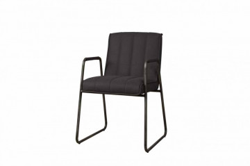 Scaun piele artificiala Santo gri inchis
