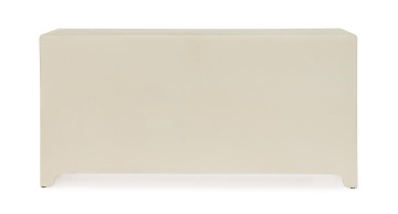 Servanta din MDF, cu efect material, alb crem, 120x35x60 cm - Img 3