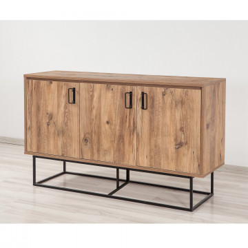 Servanta din pal melaminat Quantum Mare pin 140x 80x40 cm