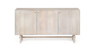 Servanta Elisheva, 3 uși, din lemn masiv de mango, 150x45x80 cm - Img 2