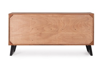 Servanta Isar cu 2 uși și 3 sertare, din lemn de acacia, 160x40x80 cm - Img 3