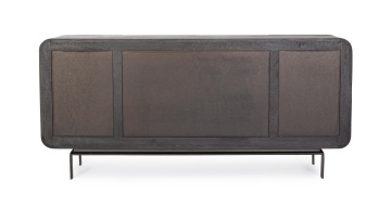 Servanta Orissa, 4 uși, din lemn de mango și oțel, 180x42x82 cm - Img 4