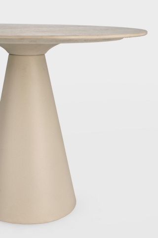 Set 2 măsuțe de cafea Hardy, rotunde, cu blat din ceramică efect travertin și bază metalică, diametre 50 cm și 60 cm - Img 3