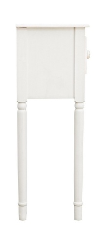 Set 2 măsuțe laterale Clorine, cu motive florale încrustate, din MDF, finisaj mat, 33x26.5x72.5 cm - Img 4