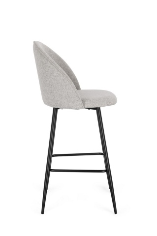Set 2 scaune de bar Tanya, structură din oțel, șezut tapițat cu poliester, 51x52x107 cm - Img 5