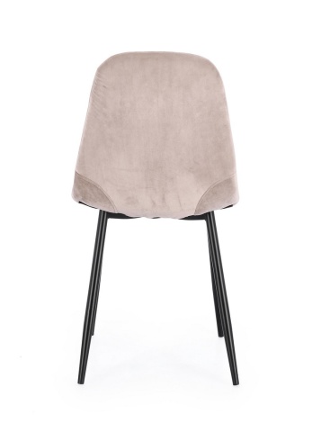 Set 4 scaune Irelia, din catifea, Taupe, 52,5x42,5x90 cm - Img 5