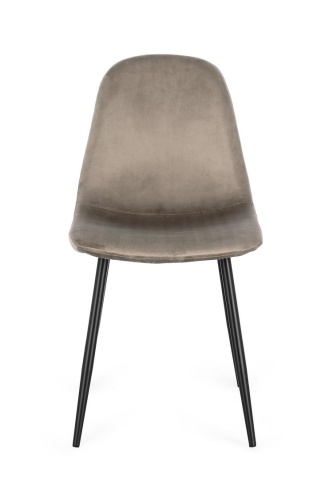 Set 4 scaune tapitate Irelia Black/Taupe - Img 3