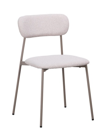Set de 4 scaune Inka, din oțel și poliester, albe 45x49x78 cm