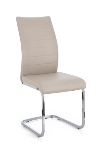 Set de 4 scaune Myra din piele ecologică, cappuccino, 41x60x98 cm
