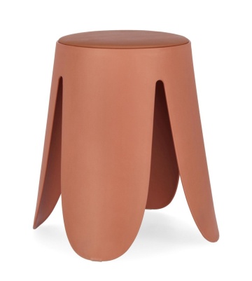 Set de 4 taburete Imogen, teracotă, diametru 37 cm, înălțime 47 cm