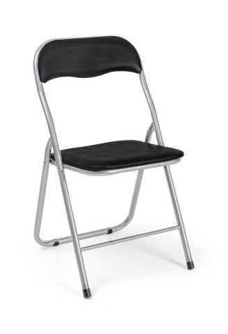 Set de 6 scaune Joy, pliabile, negru mat, 45x44x79 cm