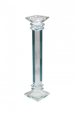 Suport lumanare din sticla de cristal Anthea III, transparent - Img 1